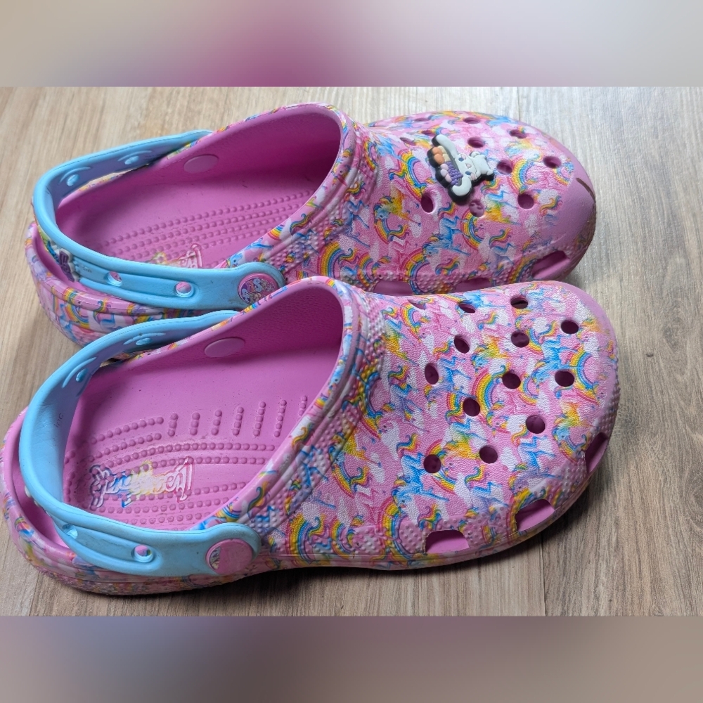 CROCS Lisa Frank Unicorn Classic Clogs Juniors Sz 4 - Picture 5 of 8